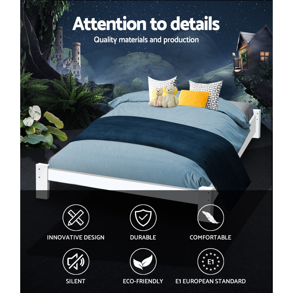 Jade Queen Bed Frame - White