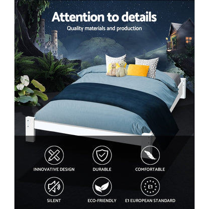 Jade Queen Bed Frame - White