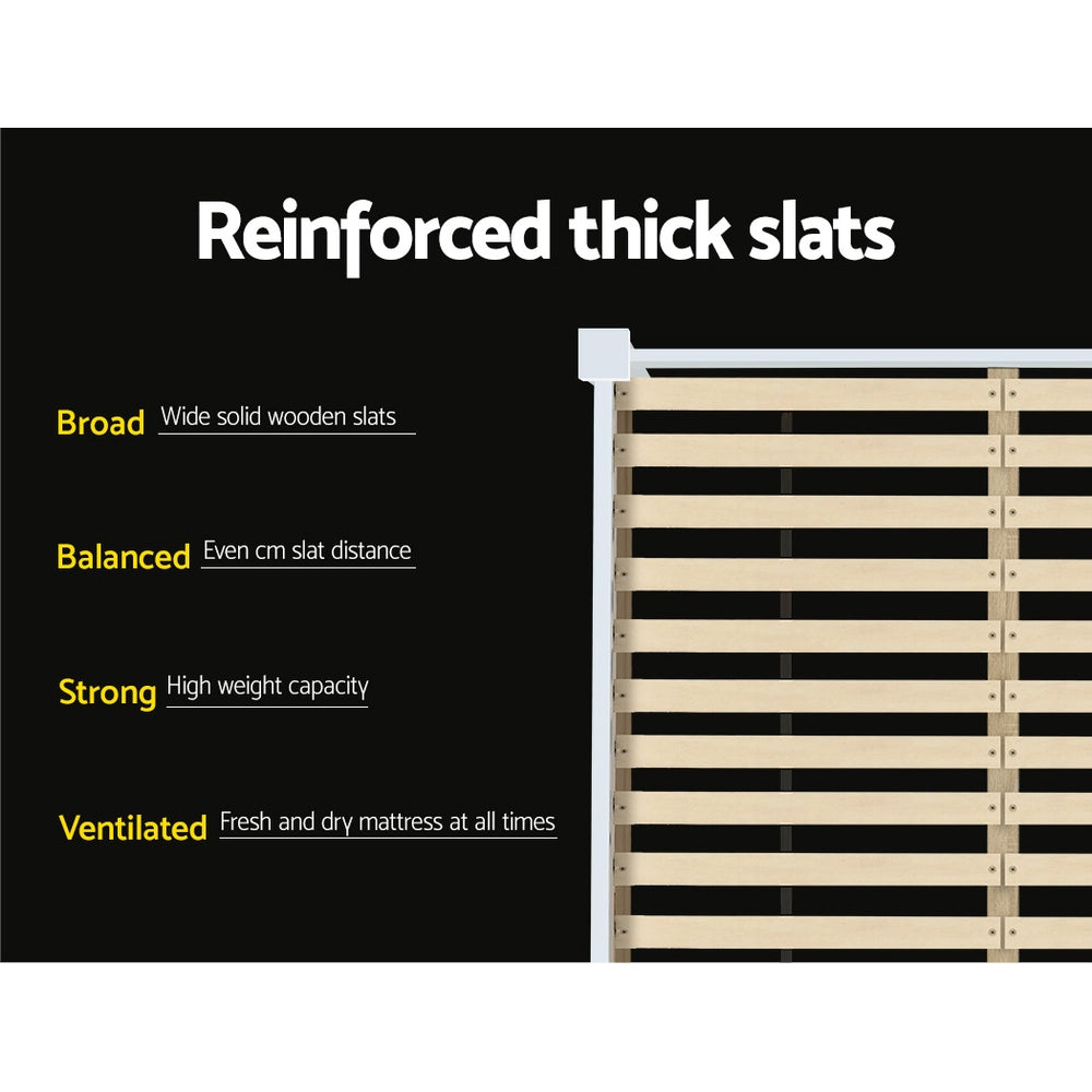 Jade Queen Bed Frame - White