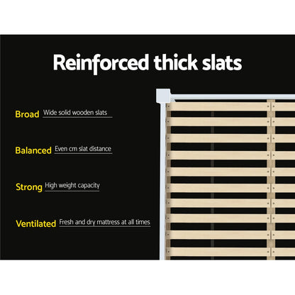 Jade Queen Bed Frame - White