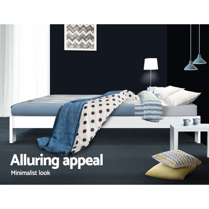 Jade Queen Bed Frame - White