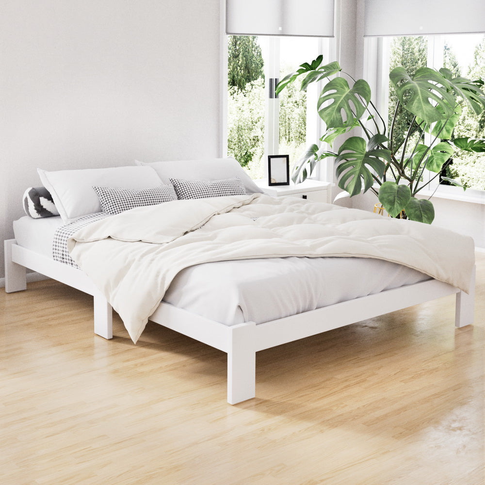 Jade Queen Bed Frame - White