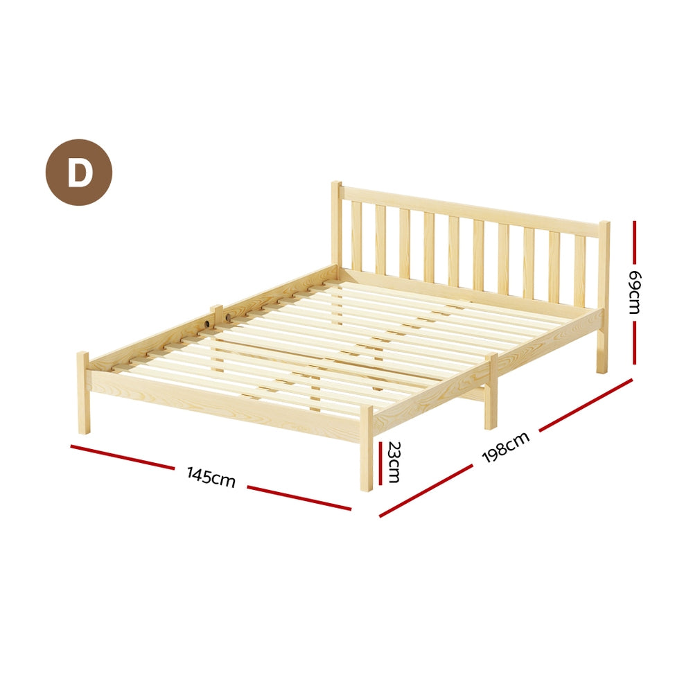Sofie Double Bed Frame - Oak