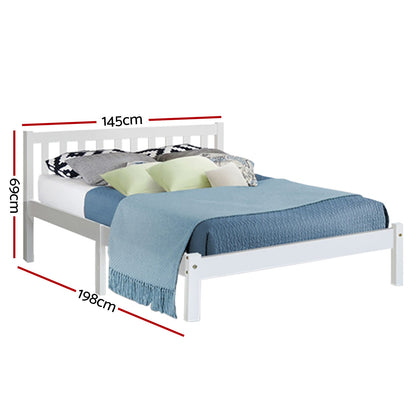 Sofie Double Bed Frame - White