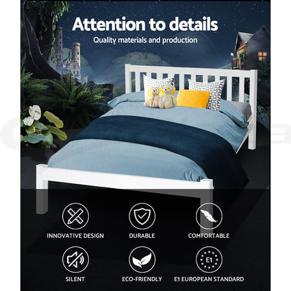 Sofie Queen Bed Frame - White