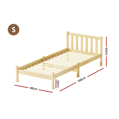 Sofie Single Bed Frame - Oak