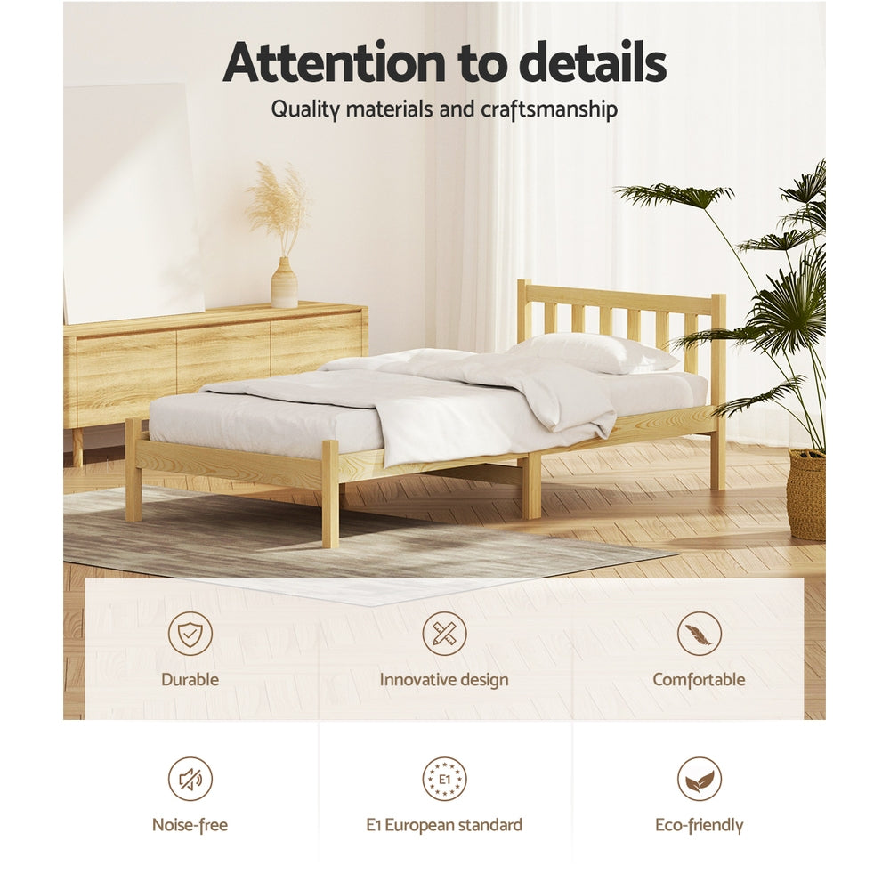 Sofie Single Bed Frame - Oak