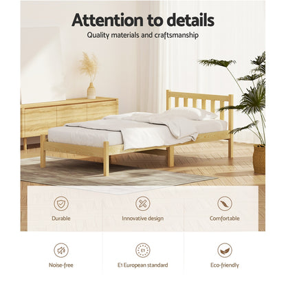 Sofie Single Bed Frame - Oak