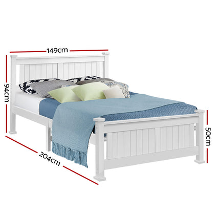 Rio Double Bed Frame - White