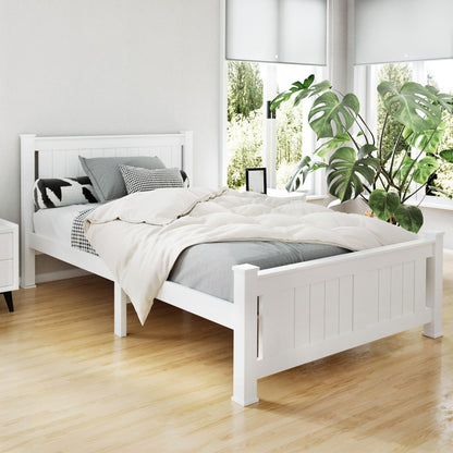 Rio King Single Bed Frame - White