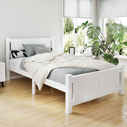 Rio King Single Bed Frame - White