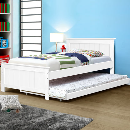 Elvis King Single Trundle Daybed Bed Frame - White