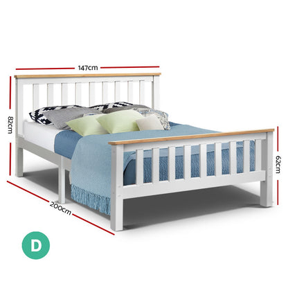 Pony Double Bed Frame - White