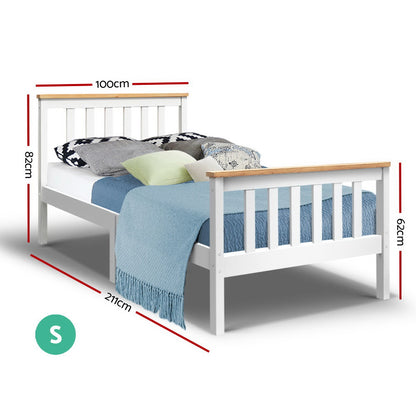 Pony Single Bed Frame - White