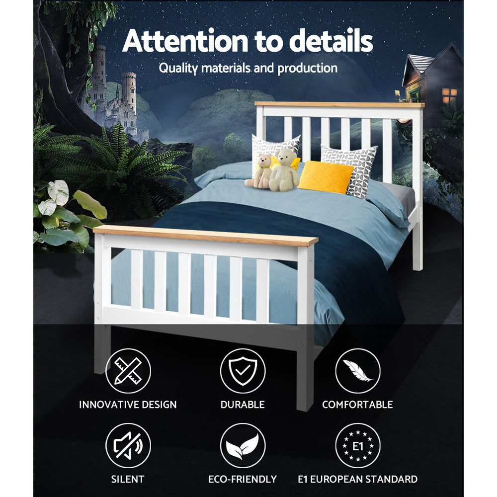 Pony Single Bed Frame - White