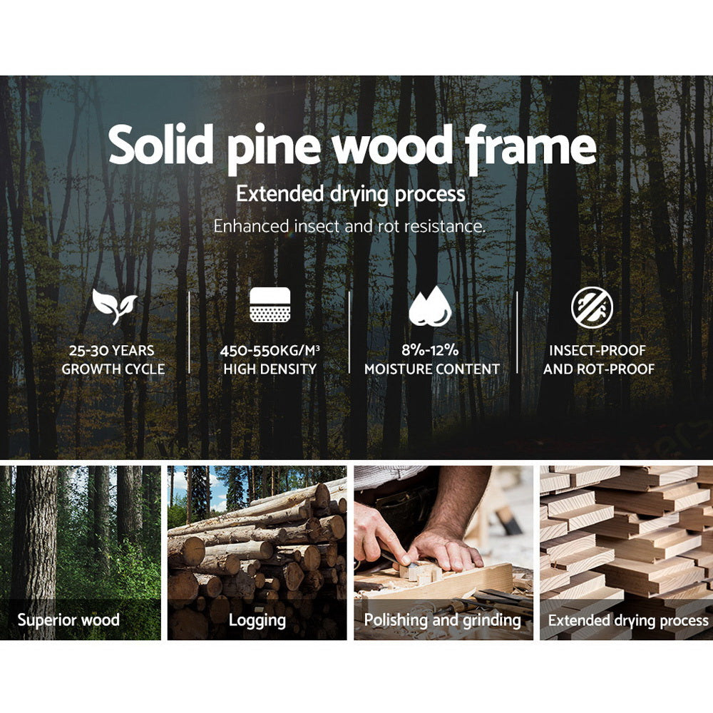 Pony Single Bed Frame - White