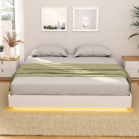 Dayglow Double LED Bed Frame - Pine