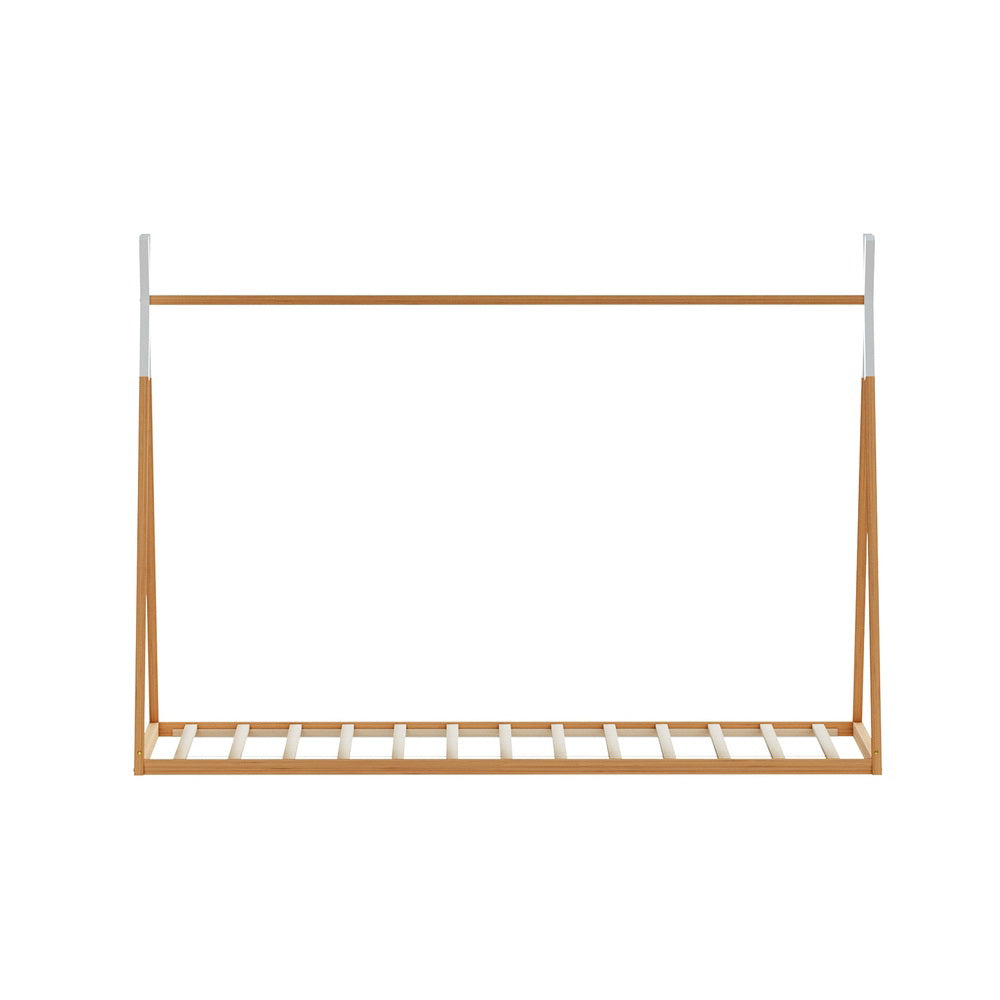 Enid Wooden Kids House Bed Frame - Oak