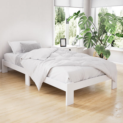 Jade King Single Bed Frame - White