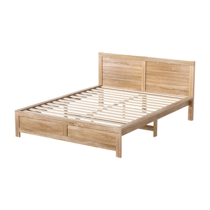 Oatmeal Queen Bed Frame - Acacia Wood