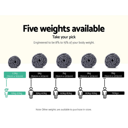 Calming Weighted Blanket 7KG - Dark Grey