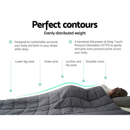 Calming Weighted Blanket 7KG - Dark Grey