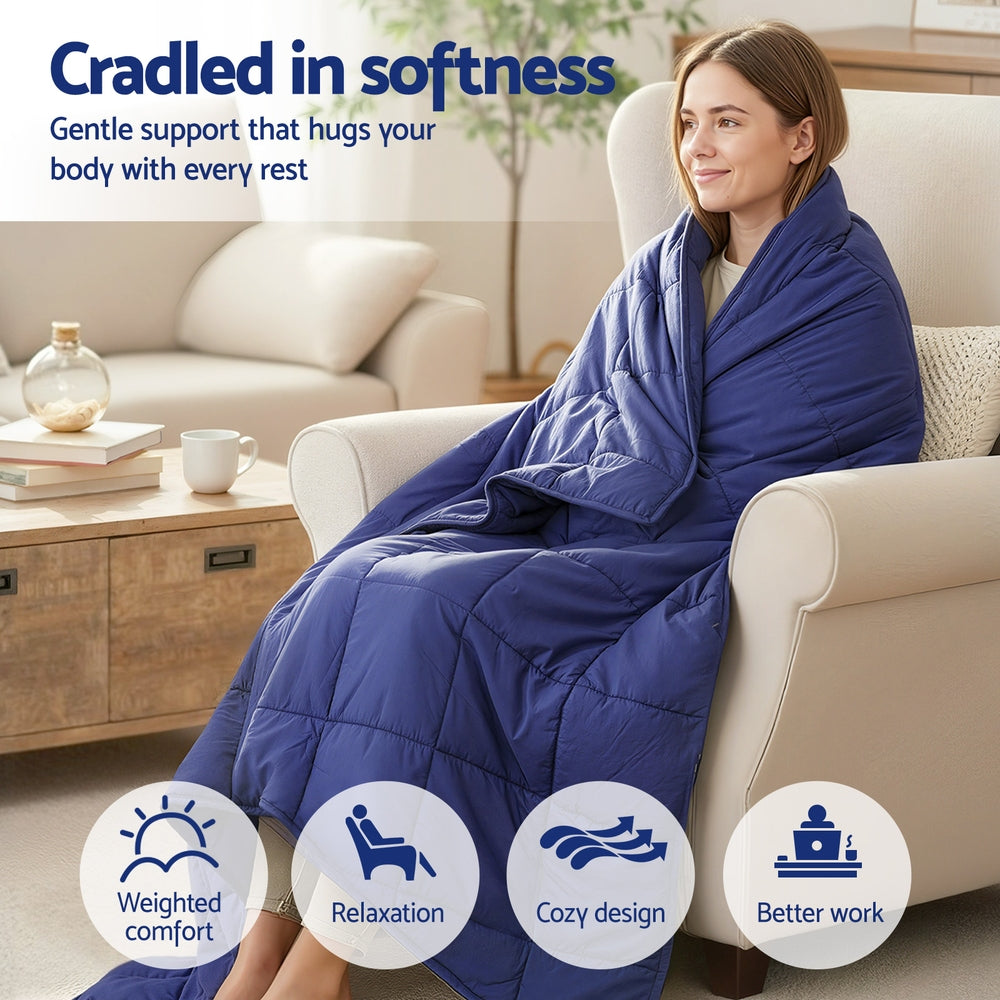 Calming Weighted Blanket 6.8kg - Blue