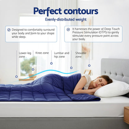 Calming Weighted Blanket 6.8kg - Blue