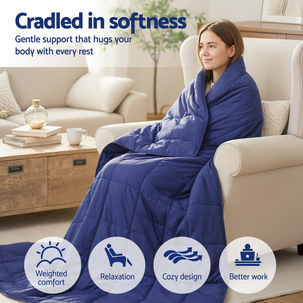 Calming Weighted Blanket 9KG - Blue