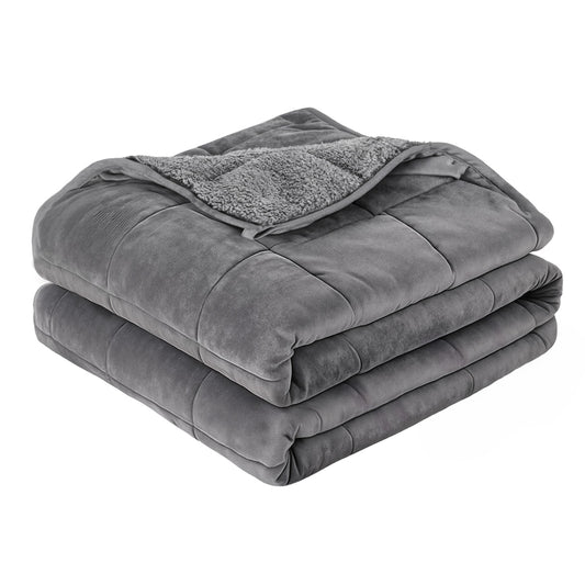 Calming Weighted Blanket  5.5KG  - Grey Sherpa