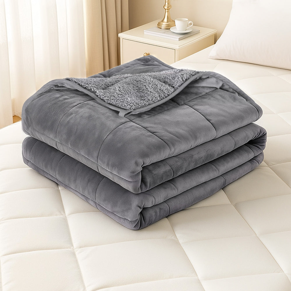 Weighted Blanket 11KG - Grey Sherpa