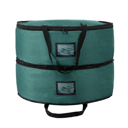 Christmas Garland Wreath Storage Bag 2-Tier Ornaments Holder 60cm