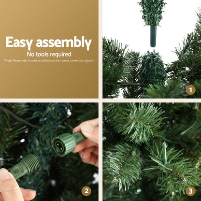 1.8M LED Christmas Tree Corner Xmas Tree Half 8 Modes Multi-color