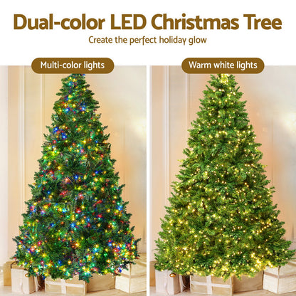 Christmas Tree 2.1m Xmas Tree Decoration 8 Light Mode Multi Colour