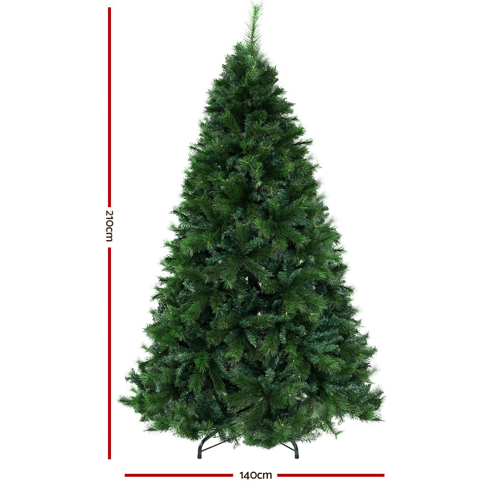 Christmas Tree 2.1M Xmas Tree Decorations Pine Needles 1584 Tips