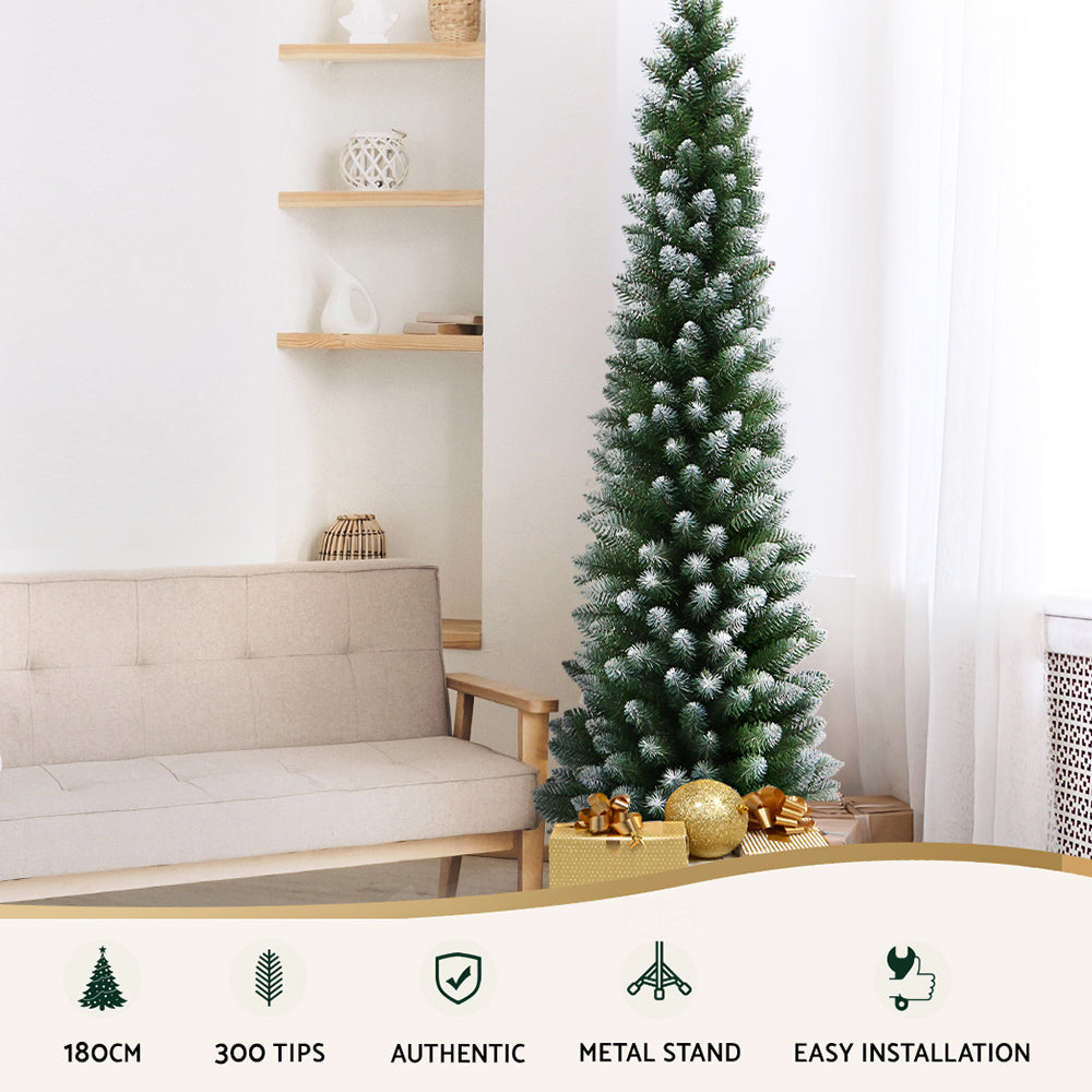 Christmas Tree 1.8m Xmas Tree Decorations Snowy 300 Tips