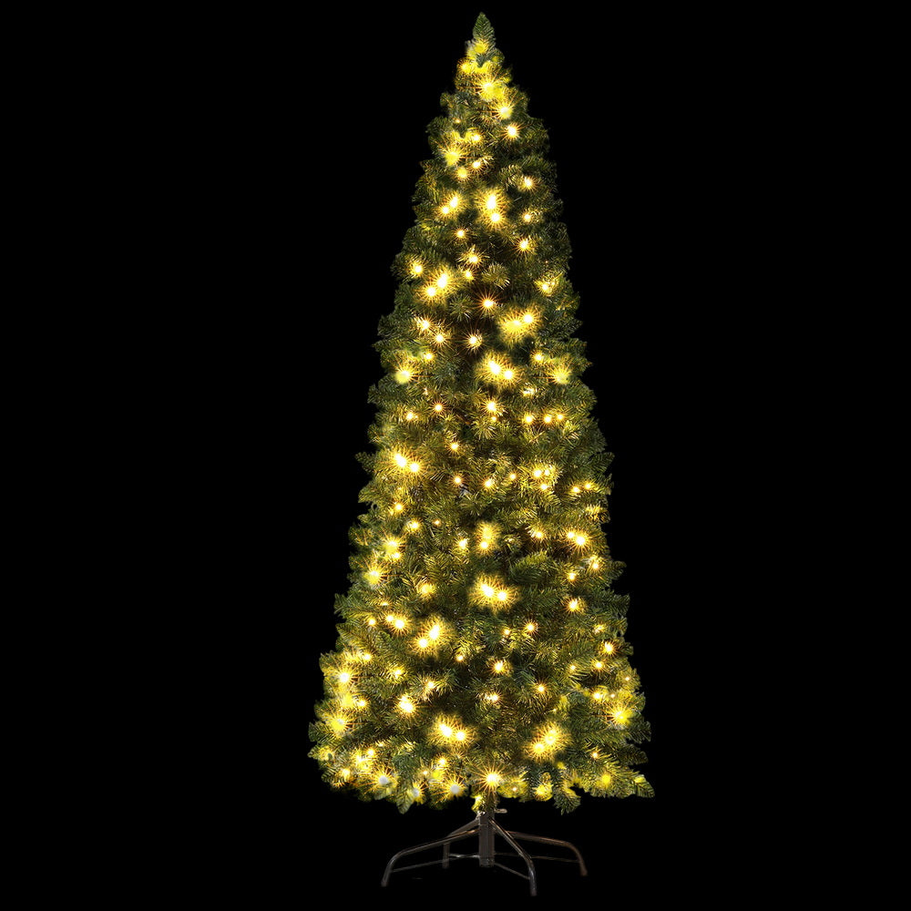 1.8M Pre-lit Christmas Tree 8 Mode Multi Colour 200 LED Light Xmas