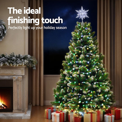 3D Christmas Tree Topper Star LED Decorations Xmas Party Timer