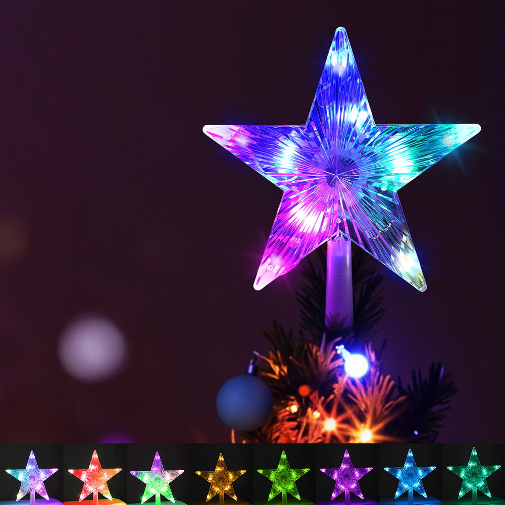 Christmas Tree Topper Star RGB LED Xmas Decor 80 Modes APP Control