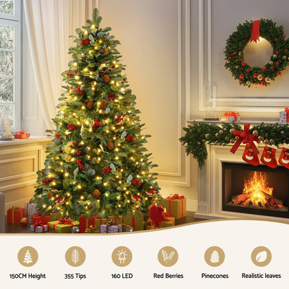 Christmas Tree 1.5m 160 LED Xmas Tree Party Decorations 355 Tips