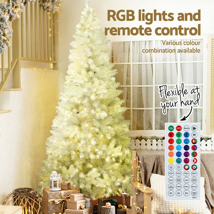 Christmas Tree 2.1m RGB Remote Xmas Party Decorations 1310 Tips