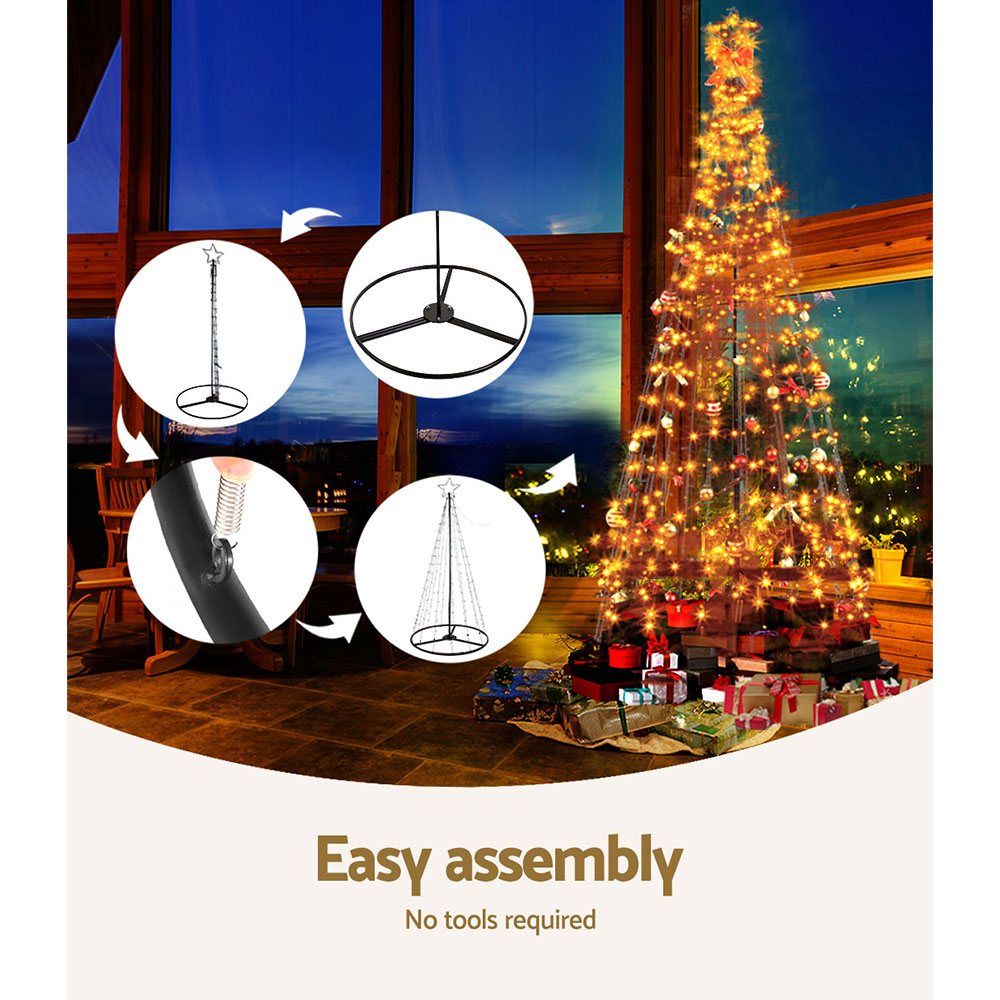 3.6M Christmas Tree LED Solar Warm