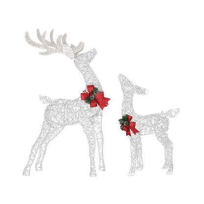 2 PCS Christmas Lights 170 LED Fairy Light Reindeer Decorations