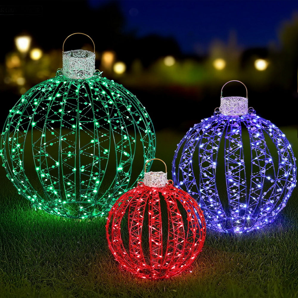 Christmas Lights 320 LED Fairy Light 3pcs Ball Decorations Set