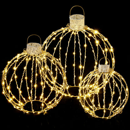 Christmas Lights 320 LED Fairy Light 3pcs Ball Decorations Set