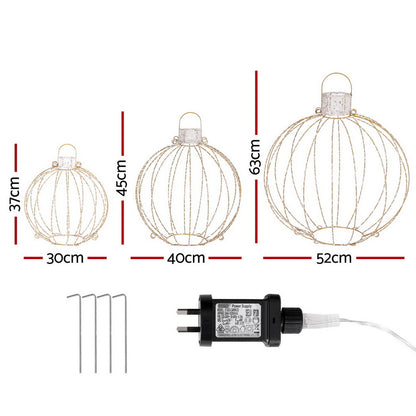 Christmas Lights 320 LED Fairy Light 3pcs Ball Decorations Set