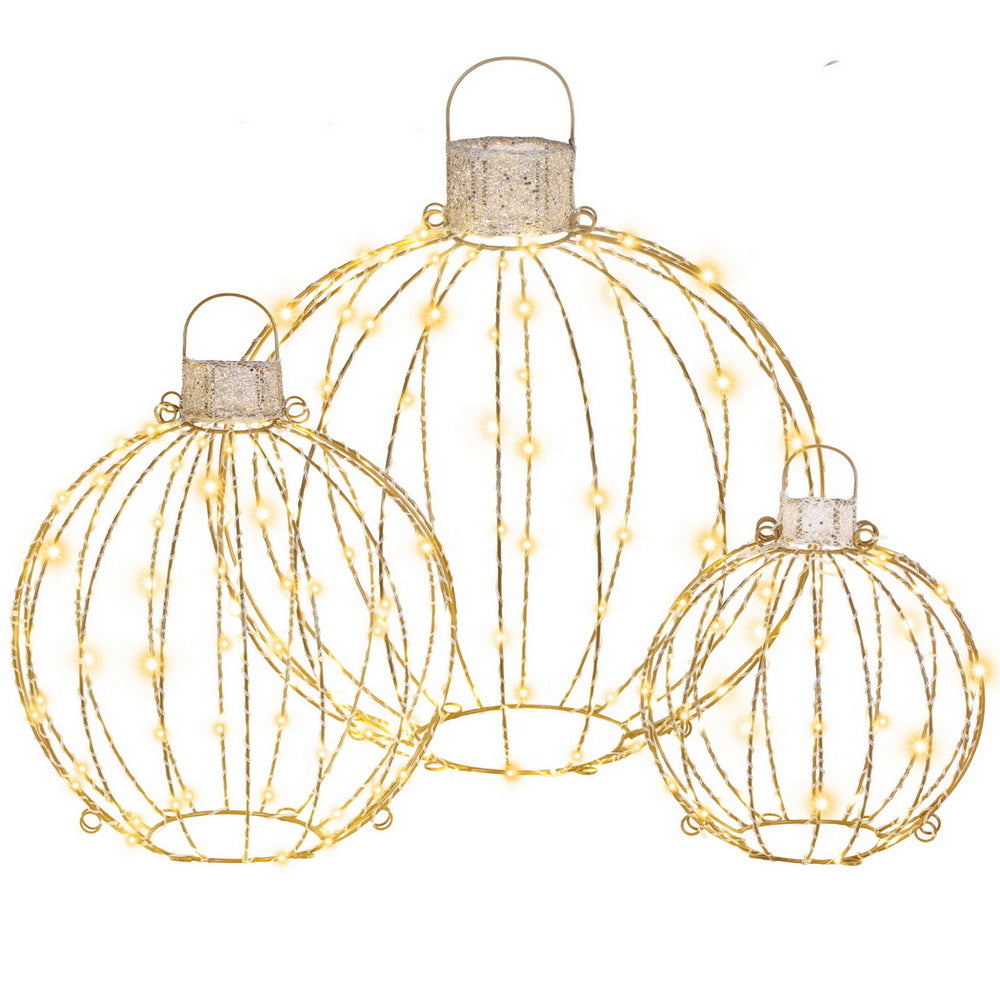 Christmas Lights 320 LED Fairy Light 3pcs Ball Decorations Set