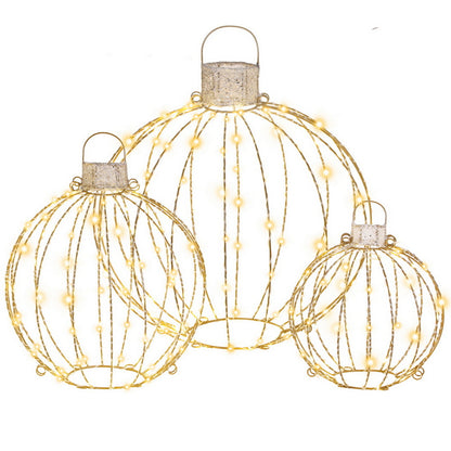 Christmas Lights 320 LED Fairy Light 3pcs Ball Decorations Set