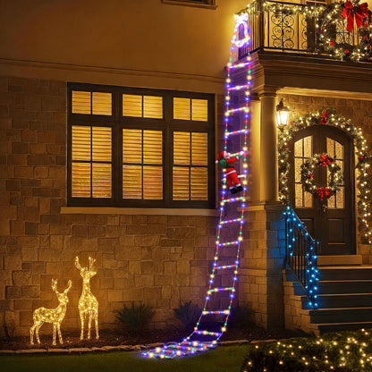3.5M Christmas Lights 300 LED Ladder Light with Santa Claus Decor