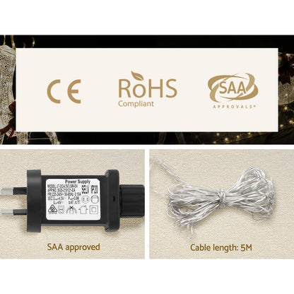 0.97M Christmas Lights Snowman 80 LED Decorations